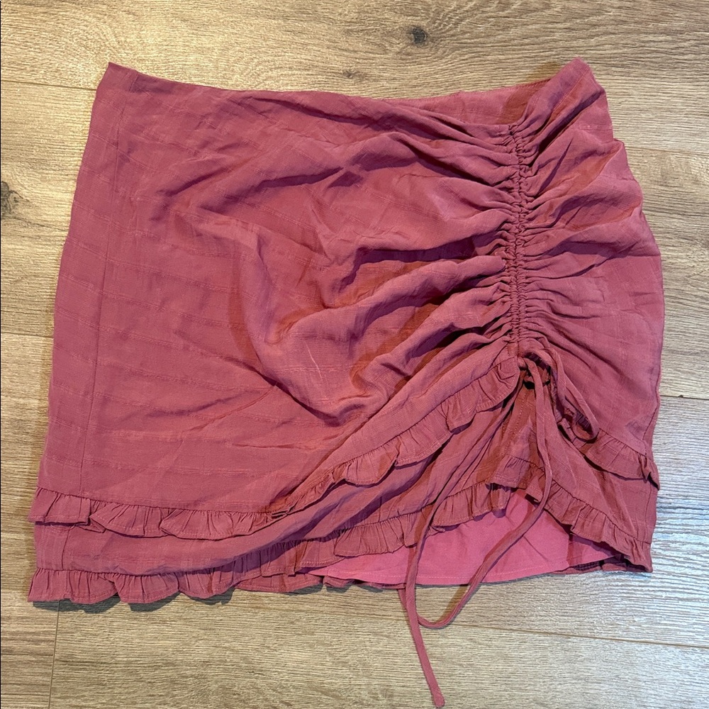 Lulu's Ruched Mauve Mini Skirt